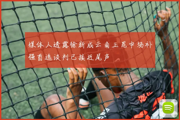 媒体人透露徐新成云南玉昆中场补强首选谈判已接近尾声